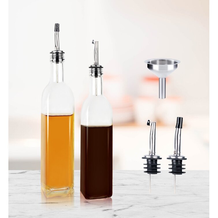 glass vinegar and oil bottle